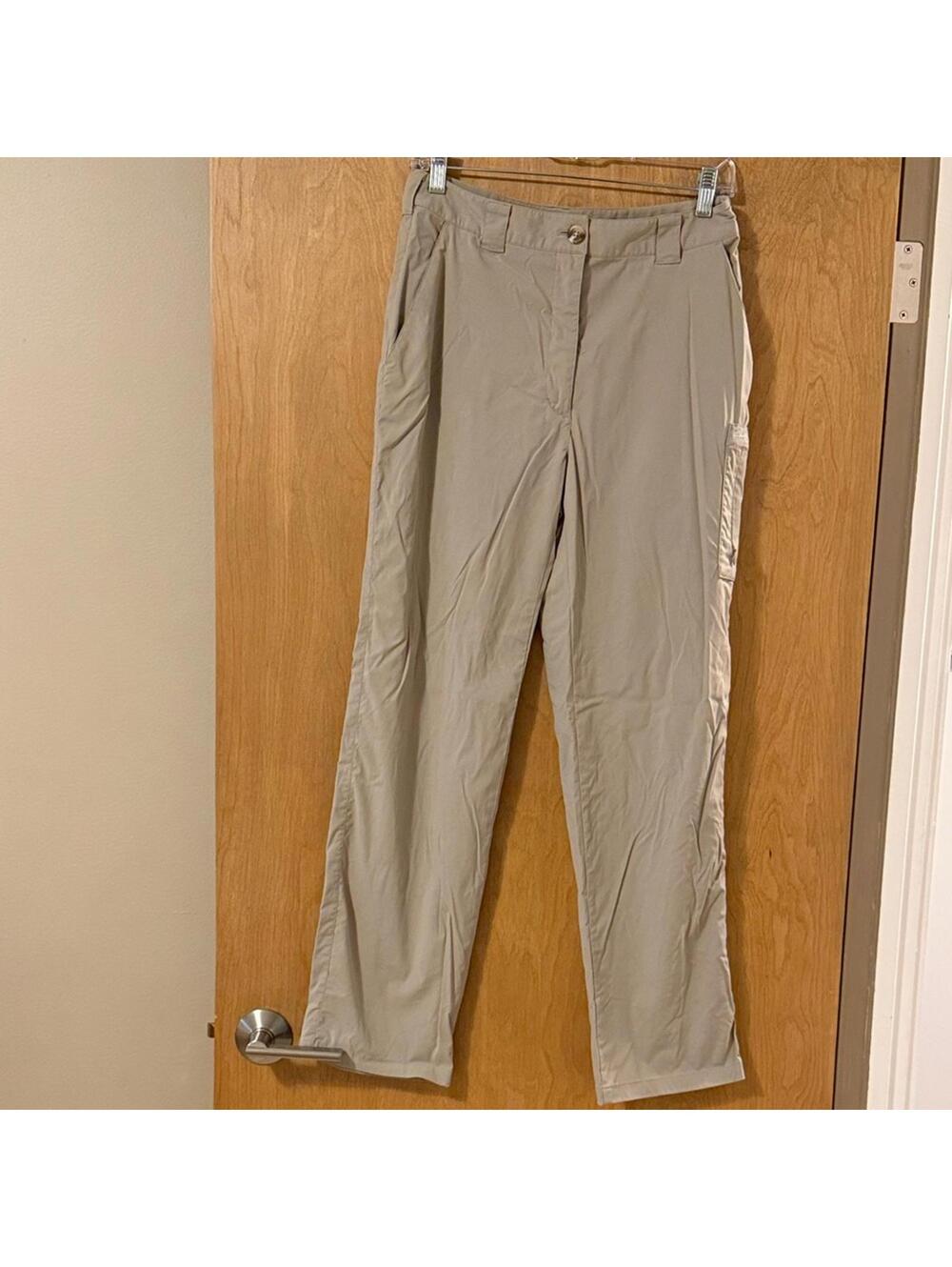 ExOfficio Nylon Stretch Hiking Travel Pants Khaki Tan Women's Size‎ 8